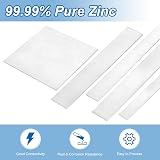 sourcing map 2 Pcs 99.9% Zinc Sheet 0.5x100x100mm Metal Foil Anode Strip view 3
