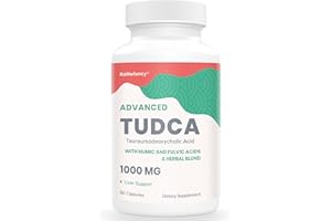 KoNefancy TUDCA Liver Supplements 1000 mg-Bile Salts for Liver Cleanse Detox-Milk Thistle Herbal Blend with Fulvic and Humic Acid for Liver,Digestive Health,60 Vegan Capsules
