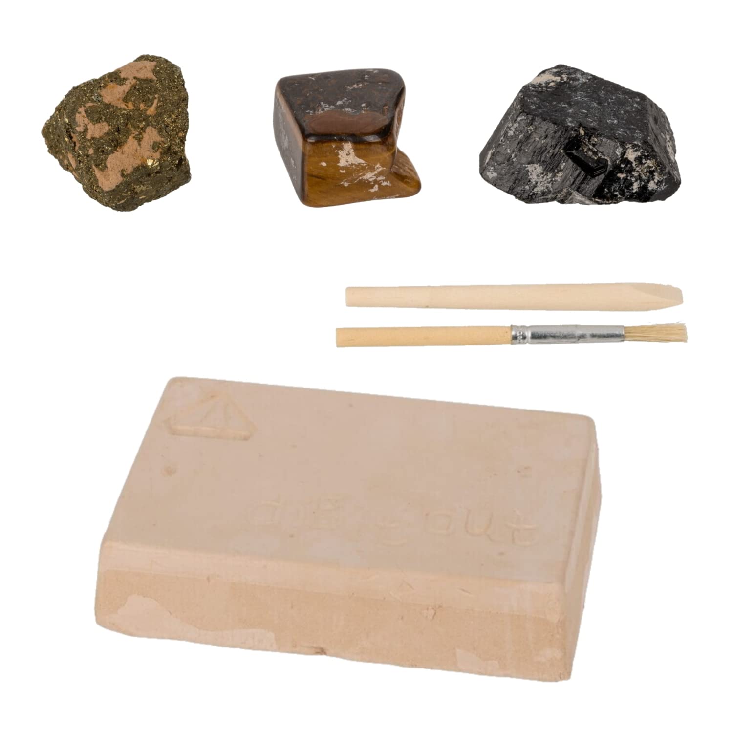 OOTB Excavation set with 5 gems, ca. 3 x 12,5 cm, 12 pcs per display