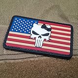 Punisher Kitty American Flag Morale Patch PVC