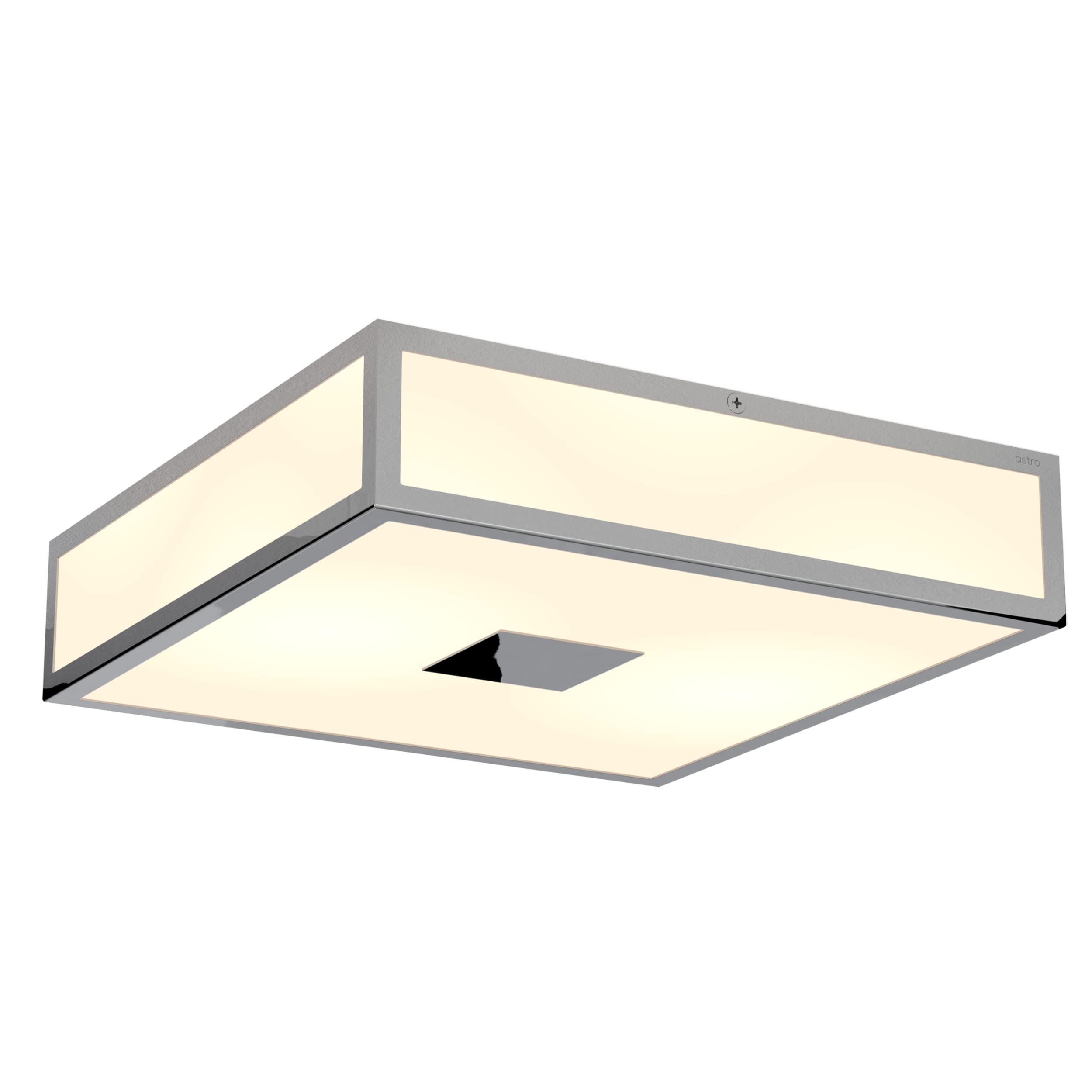 Astro Mashiko Classic 300 Square Bathroom Ceiling Light - IP44 Rated - (Polished Chrome), E27/ES Lamp, Designed in Britain - 1121005 - 3 Years Guarantee