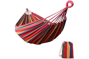 OVYUZHEN Outdoor Amacas Garden Camping Hammock,Hammock Portable with Carrying Bag for Patio Yard Garden Backyard Porch Travel ﻿