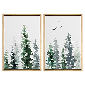 SIGNWIN 2 Piece Framed Canvas Wall Art Nordic...