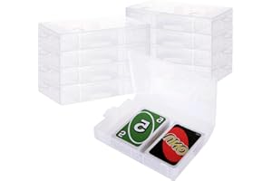 8PCS Playing Card Case Clear Plastic Gaming Game Card Case Holder Organizer, Small Card Box Hard Plastic Card Storage Box, Em