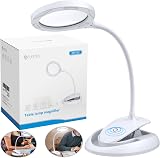 eSynic Magnifying Lamp 5X 10X Glass with Light USB Rechargeable 15 LEDs view 1