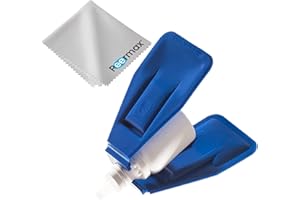 Peermax Eye-Drops Aid, AutoSqueeze Eye Drop Bottle Squeezer, Also Includes a Free Bonus Microfiber Cleaning Cloth, Works with Most Eye Drop Bottles,
