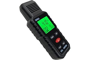 Gas Detector, 3 in 1 CO2 Meter Air Quality Monitor Handheld 5000ppm CO2 Monitor Measurement Carbon Dioxide ℃/℉ Temperature Hu