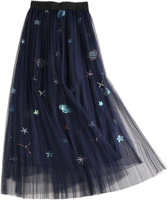 Amazon レディース スカート チュール フレア フレアスカート チュールスカート ボトムス ミモレ シースルー レディース ブラック スカート 通販