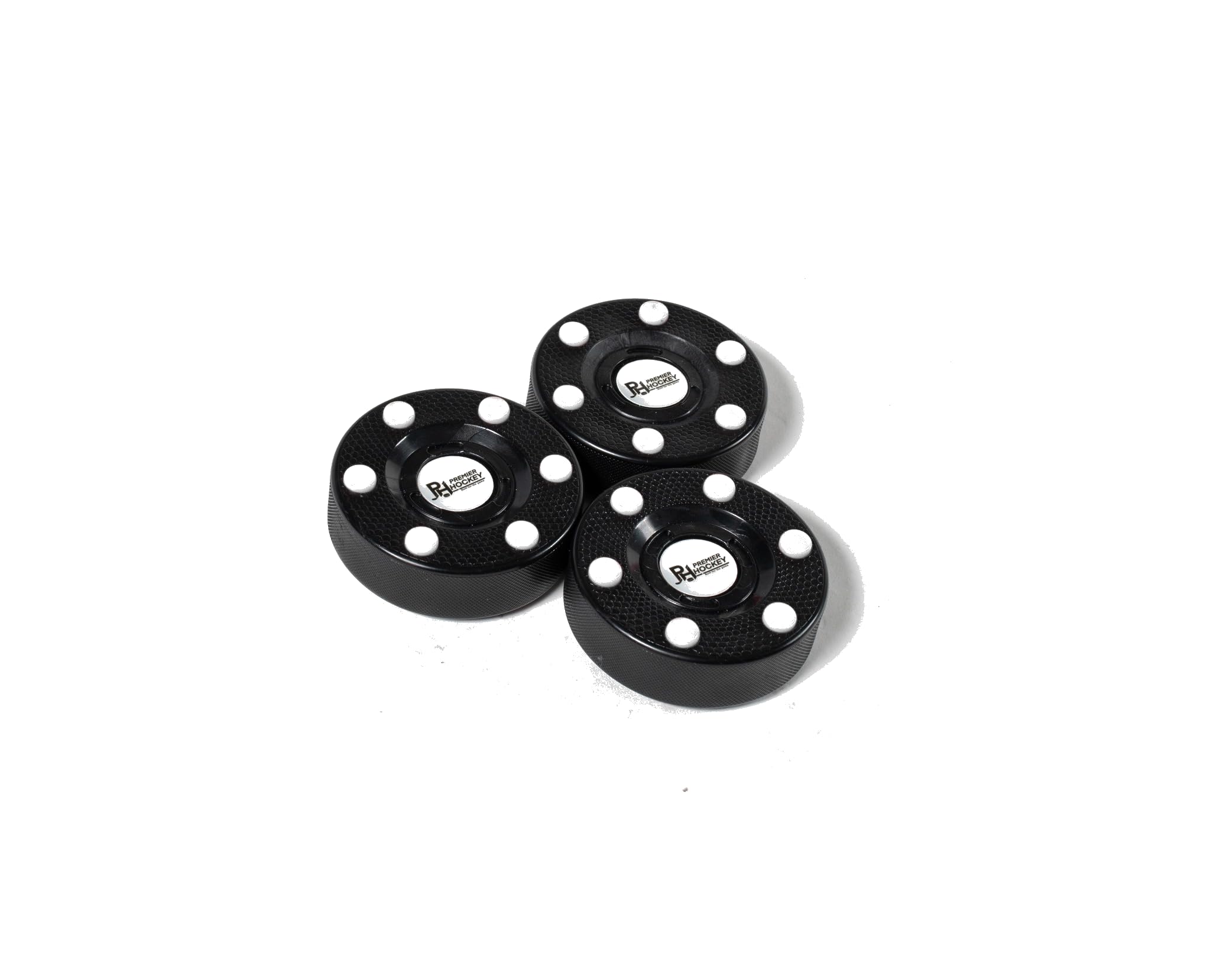 Photo 1 of Premier Sports - 3 Pack Inline Hockey Pucks – Fast Glide with 6 Slider Dots, Crosshatch Design for Realistic Feel – Street, Roller and DEK Hockey