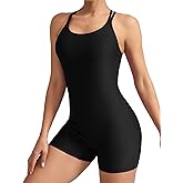 beautyin Boyleg Swimsuits for Women Athletic One Piece Bathing Suit Crisscross Back Swimwear