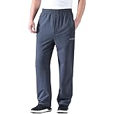 Zoulee Men's Casual Cotton Jogger Sweatpants Zipper Front Pants
