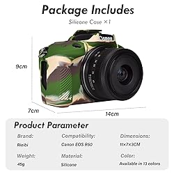 Rieibi EOS R50 Case, Soft Silicone Protective Case