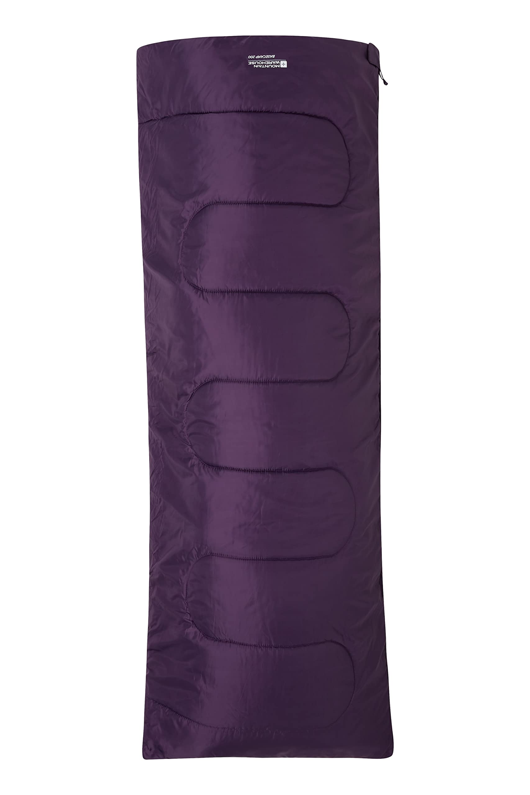 Mountain Warehouse Basecamp 200 Sleeping Bag - 2 Season Kids Camping Bag, Extreme Temperature Of 5C - For Spring Summer, Camping & Trekking Dark Purple