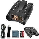 Night Vision Goggles with Rangefinder, 4K Night Vision Binoculars for Adult with 3.2''HD Screen & 4500mAh Rechargeable Battery, 64GB TF Card, 1600FT Viewing Range for Hunting, Camping