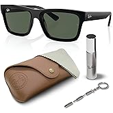 Ray-Ban RB4396 WARREN BIO-BASED Rectangle Shaped Sunglasses for Men & Women with Official RAYBAN Eyewear Kit
