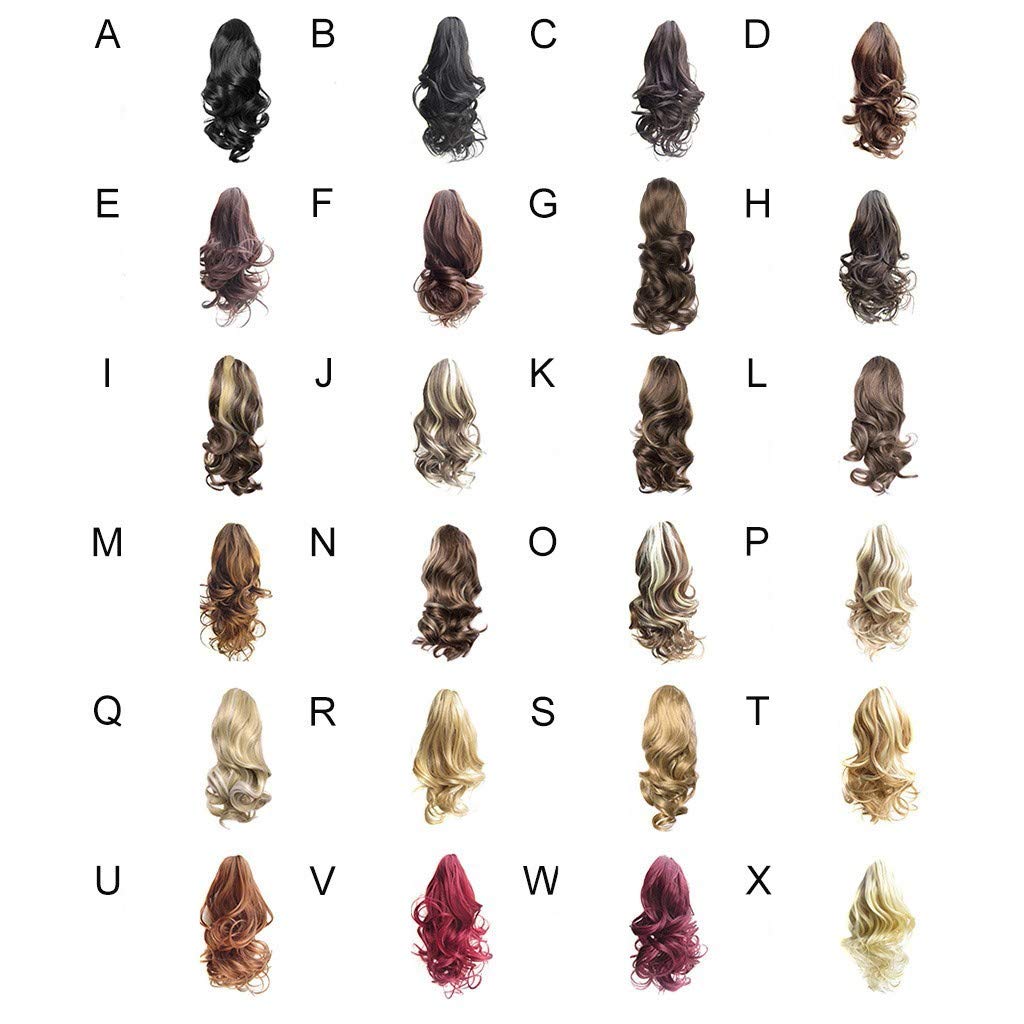 Vorname Full Head Clip in Hair Extensions Ombre Wavy Curly Clips Hair Extensions Hairpiece Natural Curly Straight Claw Jaw Ponytail Clip In Hair Extensions Wavy Hairpiece