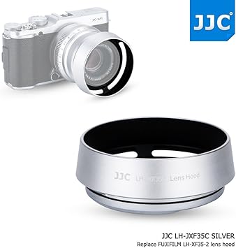Amazon Com Jjc Silver Bayonet Round Metal Lens Hood For Fujifilm