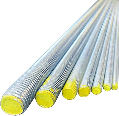 Falcon Workshop 10x M10 x 1m Threaded Rod Bar Zinc Plated High Tensile