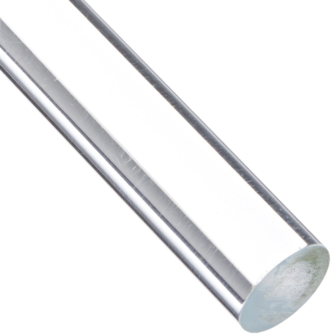 UL 94HB 8 Length Acrylic Round Rod 1/2 Diameter Transparent Clear