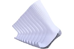 EnerWear 10P Pack Unisex Cotton Moisture Wicking Cushion Crew Socks