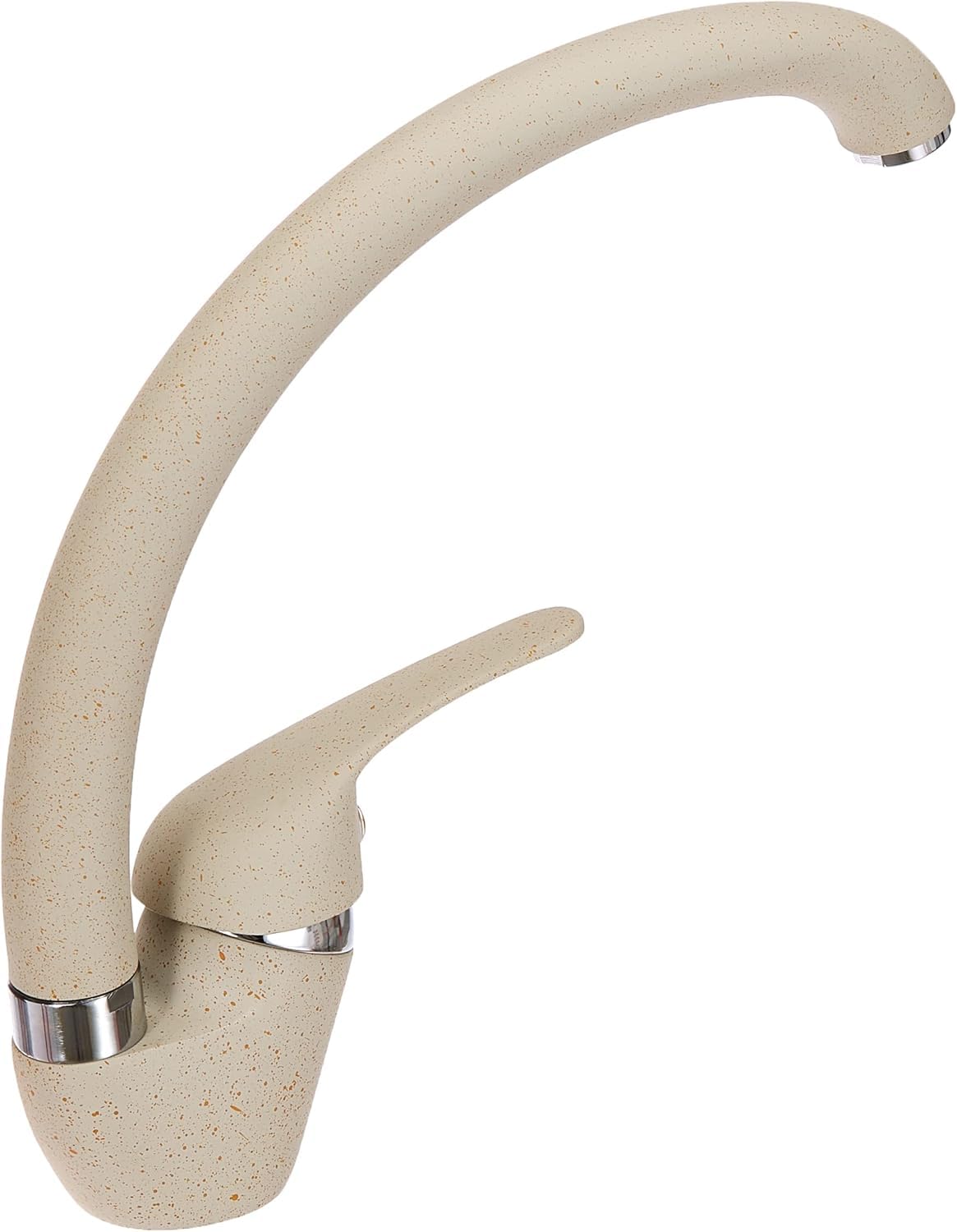 Ambrosiana SEI1406AVE Faucet Sink Mixer Kitchen / Laundry with Cane High Serie Sei in Brass with water-saving aerator, Oat Color