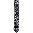 Jerry Garcia mens JG-8130 Fashion Designer Brand Necktie Ties, Black Gray, One Size