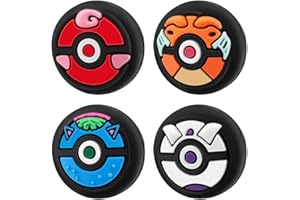 GABXY Switch Joycon Thumb Grip Caps, Soft Silicone Joystick Cover Compatible with Nintendo Switch/OLED/Switch Lite, Analog Stick Grips Button Covers for Switch (C-Mix)