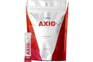 LifeVantage AXIO Regular Energy Drink Powder, Nootropic Supplement, Focus & Mood Support, with L-theanine, Green Tea, B Vitamins, DMAE, Quercetin & Pine Bark, Red Raspberry, 30 Packets