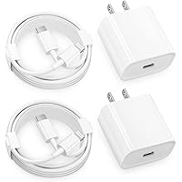 iPhone 12 13 Fast Charger,【Apple MFi Certified】 2-Pack 20W Type C Fast Charger Block with 6FT USB-C to Lightning Cable…