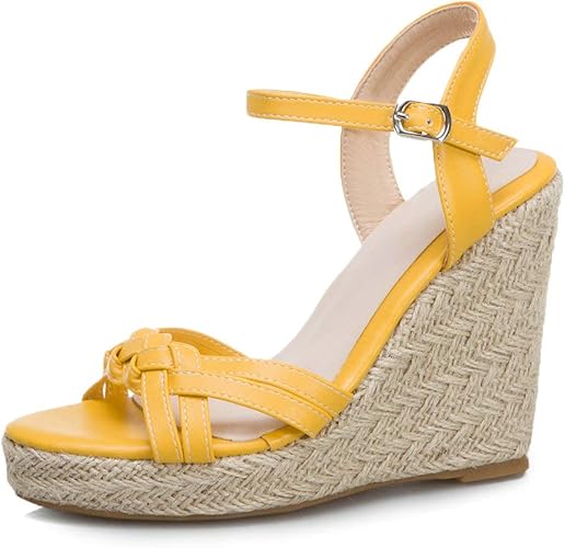 Amazon Kittcatt レディース ウェッジソール サンダル 厚底 レディース ハイヒール サンダル 太ヒール サンダル アンクルストラップ サンダル Kittcatt ファッションサンダル