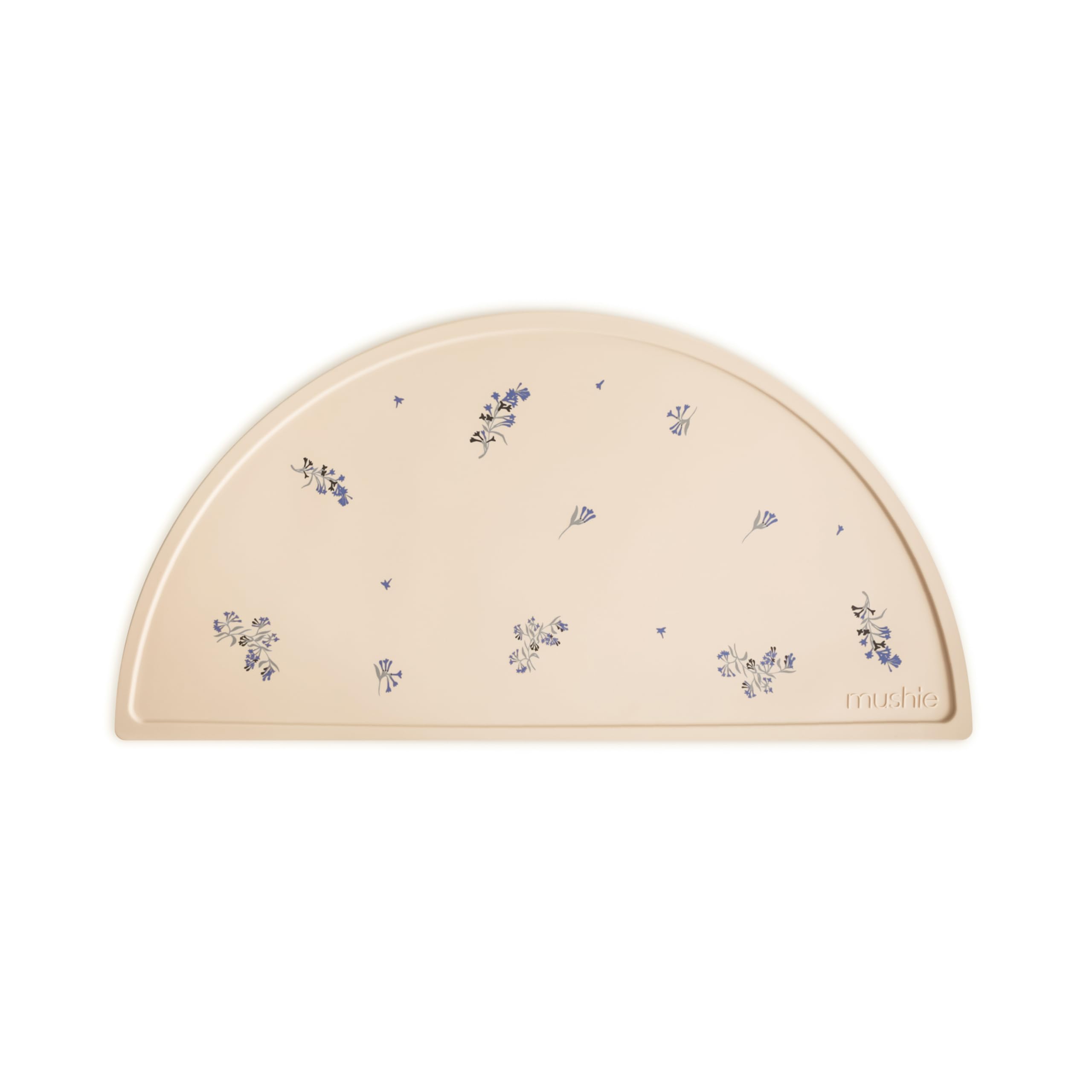 Mushie Silicone Placemat for Kids | Non-Slip Design | Material: Food-Grade Silicone | Easy-to-Clean & Stain Resistant | BPA & Phthalate Free (Lilac Flowers)