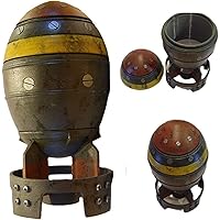 Zteng 7.9 Inch Mini Nuke Bomb Storage Box, Creative Resin Handmade Crafts,3D Mini Retro Model Rocket Resin Storage Bin, Key S