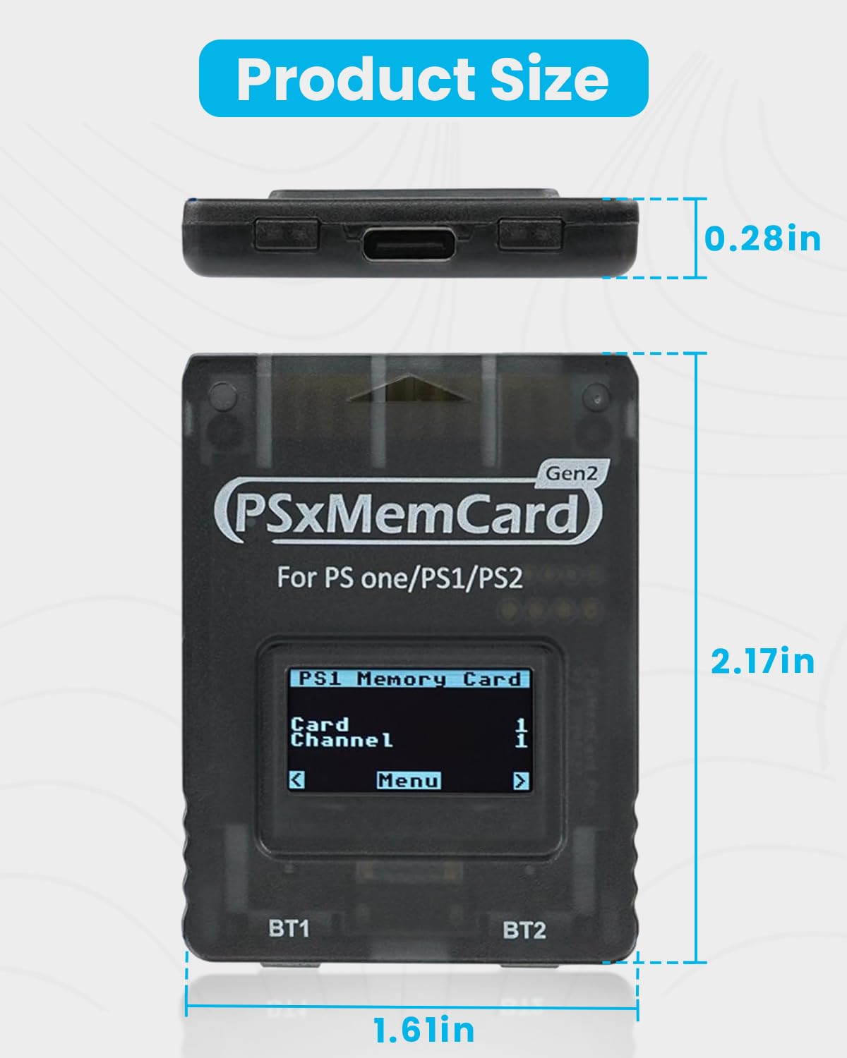 Guilekeys PSxMemCard Game Memory Card Compatible with PS2/PS1/PS One Console, 8GB MicroSD Card Include, Supports Firmware Upgrade, Unlimited Storage and Sd2psXtd, High Speed