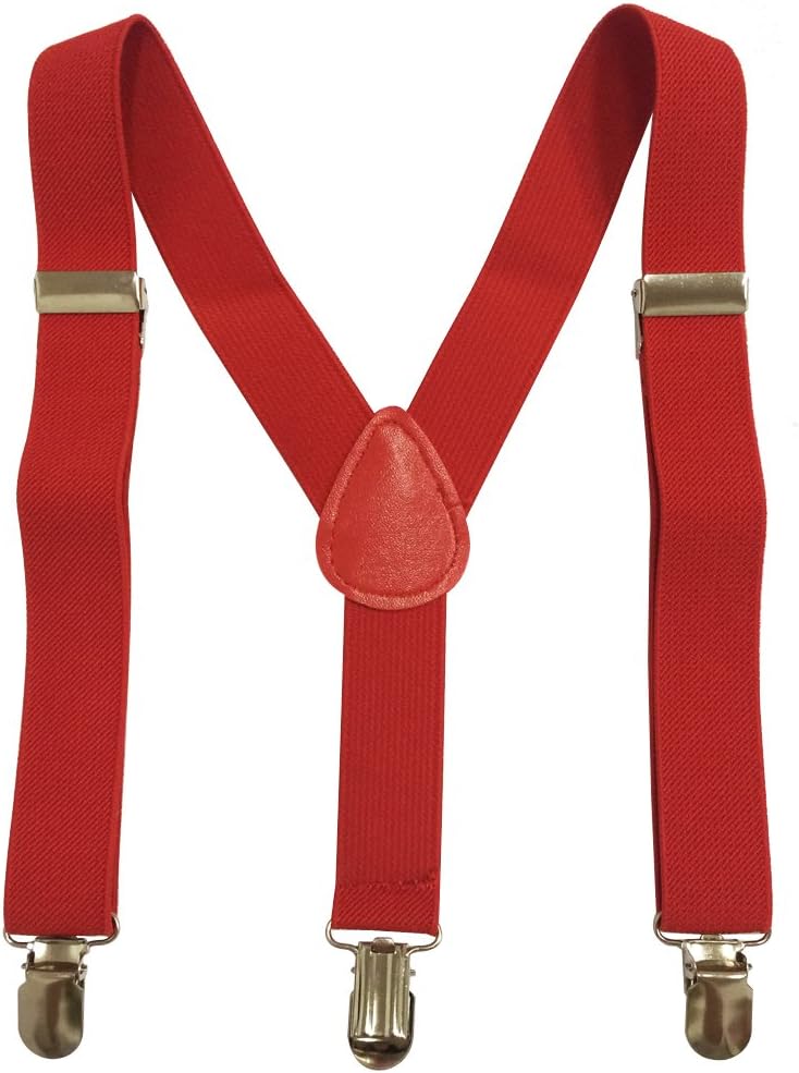 Boys girls Children Kids and Baby Elastic Adjustable 1 inch Suspenders Multi Color