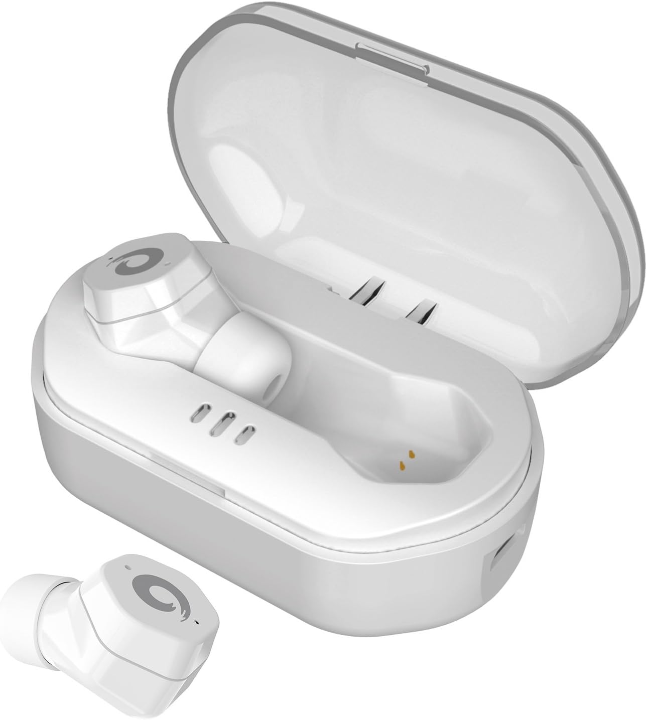 MAOKOT True Wireless Earbuds Touch Control Truly Bluetooth Headphones in-Ear Noise Cancelling with Charging Box IPX7 Waterproof Mini Stereo Earphones for iPhone,iPad,Android Phones