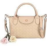 GLITZALL Small Cute Crossbody Purse with Top-Handle Plaid Shoulder Bag and Pocketbooks for Women Girl Vegan Leather Handbag | Soft Vegan Leather, Fit Standard Wallet, Detachable Strap