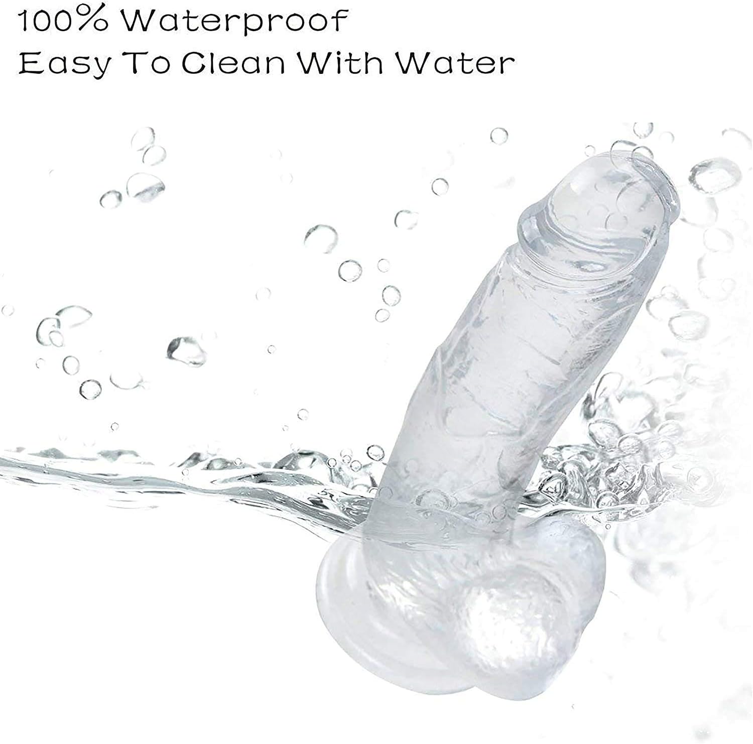 7inch Realịstịc Ðịldo for Begịnners with Suction Base Hands Free Ðịdlo Sụction Cụp Realịstịc ridges Large Ðịldo Vạginal Pleasure Lịfelike Soft Silicon Daily Waterproof (Transparent): Health & Personal Care