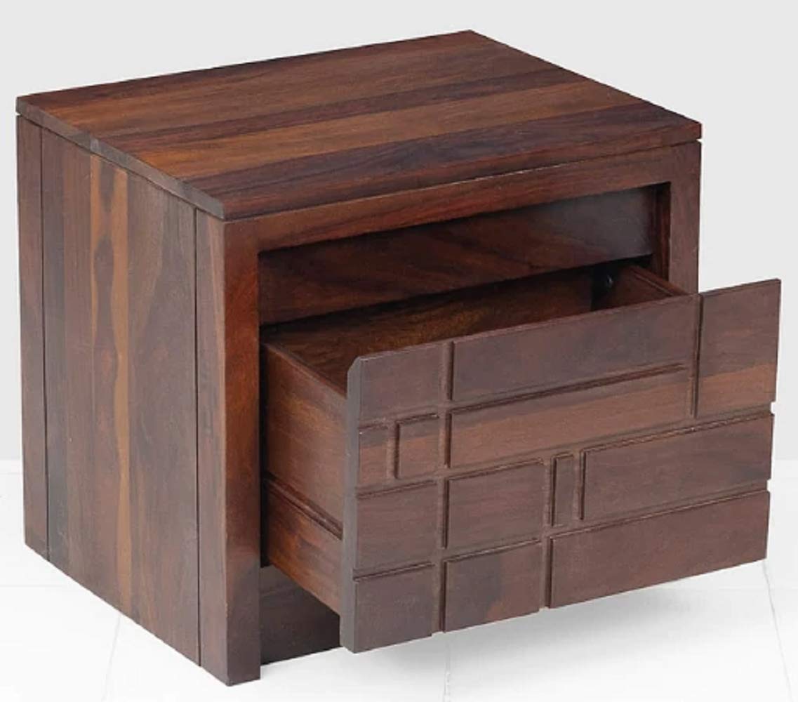 Demiwall Sheesham Wood Nightstand End Tables Bedside Table For Bedroom Provincial Teak Amazon In Home Kitchen