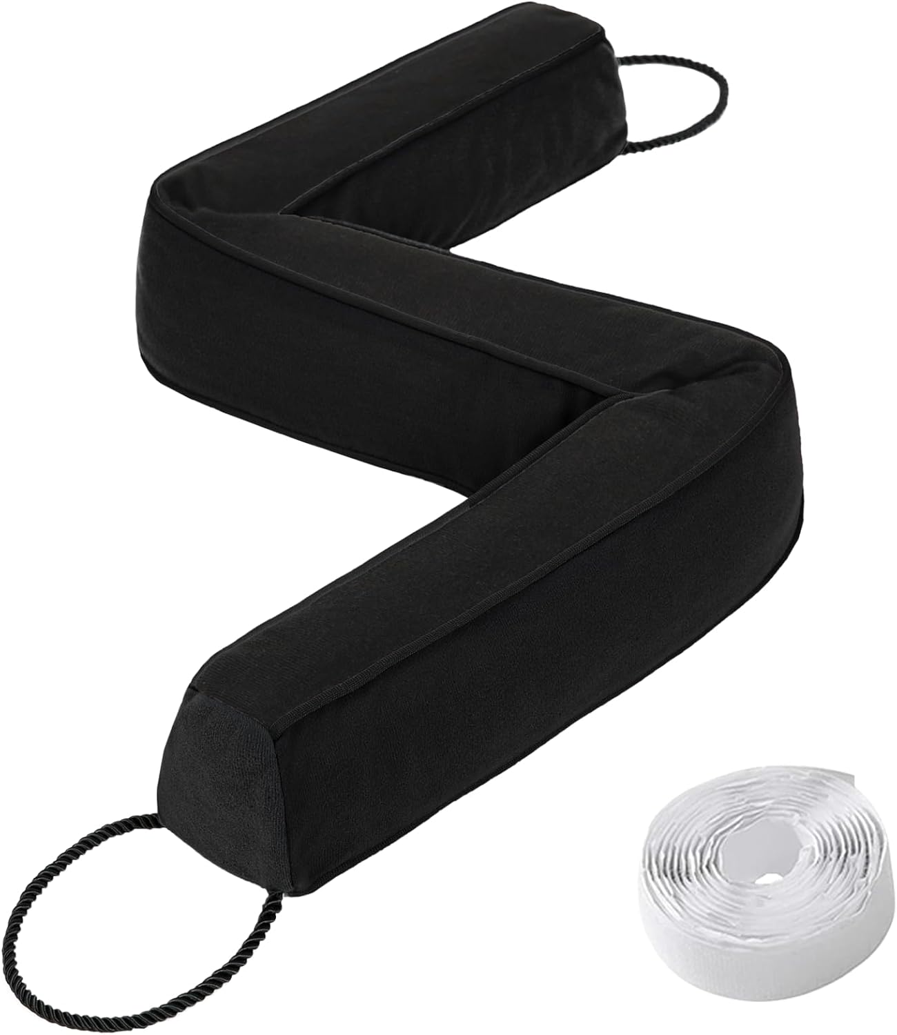 Draft Stoppers - Comfyanno 38” Weighted Under Door Draft Stopper, Heavy Weight 2.2lb, Fits Large Door Gap up to 3”, Block Cold Air Draft from Bottom Door, Fits Front, Bedroom, Interior Door, Easy to Install, Black