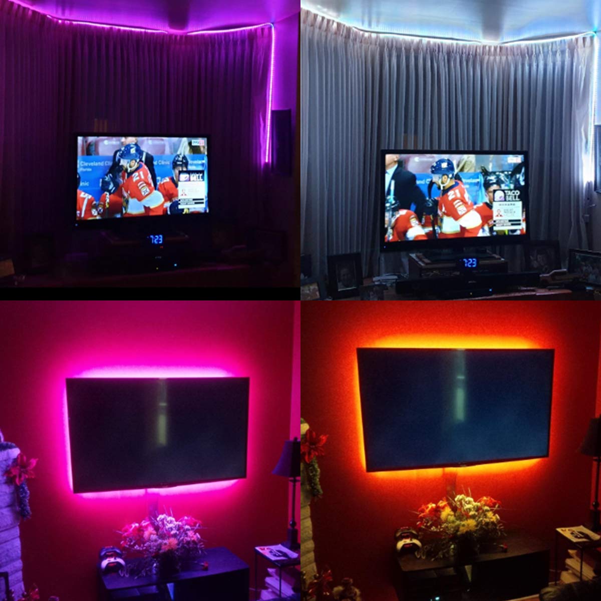 16.4FT SMD 5050 Waterproof LED RGB Flexible LED Strip Light Lamp Kit (300 Light with Adapter)