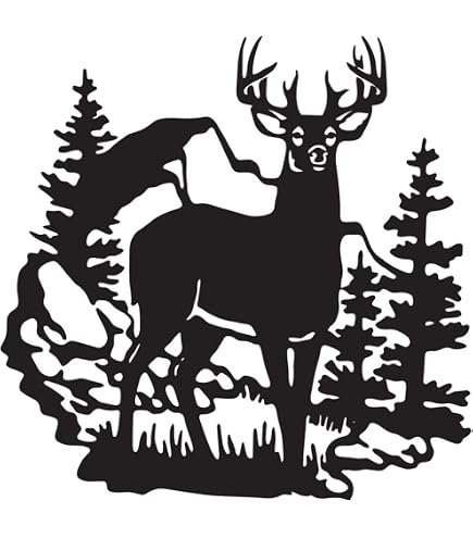 Rosie Decals Deer Buck Family Die-Cut Vinyl Decal - Matte Black, 6 Inch Wide - For Car, Truck, Window, Wall