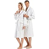 English Home Premium Cotton Robes for Women, Lightweight Mens Robe, Unisex Terry Cloth Bathrobe, Soft Shower Spa Robe, 1 Pcs