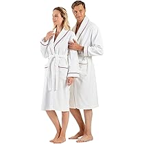 thumbnail image 2 of Luxury Cotton Bathrobe With Slippers – 100% Terry Cloth Hotel Style Robe For Men & Women 2 of 14