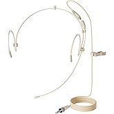 J K Professional Headset/Headworn Microphone MIC-J 071S Compatible with Sennheiser Wireless System - Omnidirectional Mic - Super Lightweight & Creative Design & Smallest Cartridge