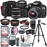 Canon EOS Rebel T6 DSLR Camera with EF-S 18-55mm f/3.5-5.6 IS II Lens, EF 75-300mm f/4-5.6 III Lens, 64GB, along with Fibertique Cleaning Cloth, and Xpix cleaning Kit and Deluxe Accessory Bundle