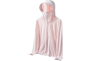 UPF 50+ Cooling Jackets for Women Zip Up UV Sun Protection Lightweight Jacket with Hoodie Brim Long Sleeve Sun Shirts