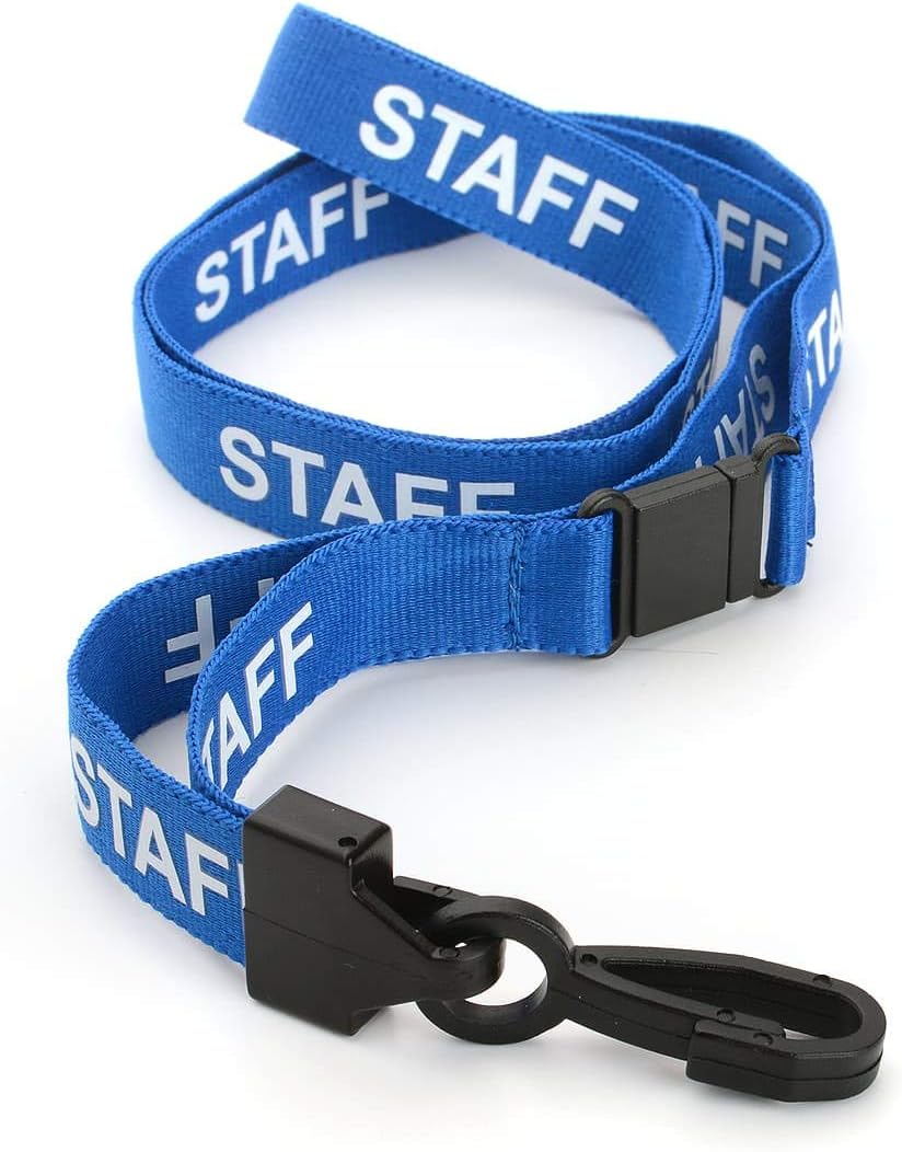 CKB LTD® 20x Blue STAFF LANYARDS Breakaway Safety Lanyard Neck Strap