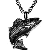 Dletay Fish Cremation Jewelry for Ashes Memorial Ashes Keepsake Necklace Urn Necklace Pendant