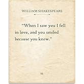 William Shakespeare Love Quote 11x14 Unframed Print – Romantic Literary Wall Art Vintage Parchment Poetry Poster Bard Verse Anniversary Gift Wedding Decor Rustic Typography Classic Literature Artwork