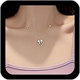 Ximdble Vintage Crystal Bow Pendant Necklace Rhinestone Dot Necklace Crystal Star Choker Necklace Cz Rhinestone Choker Necklace Sparkly Cz Chain Necklace Jewelry for Women